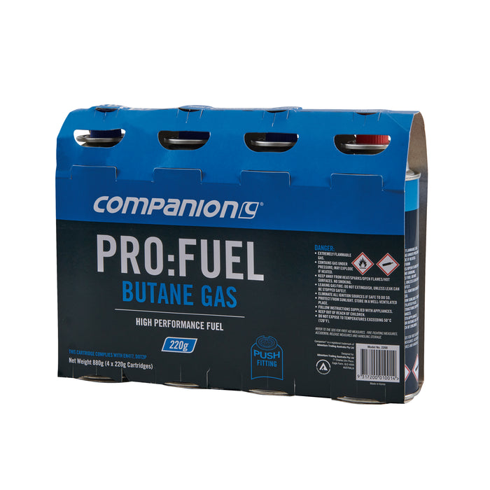 Companion Pro:Fuel Butane Gas Canister 220g 4 Pack