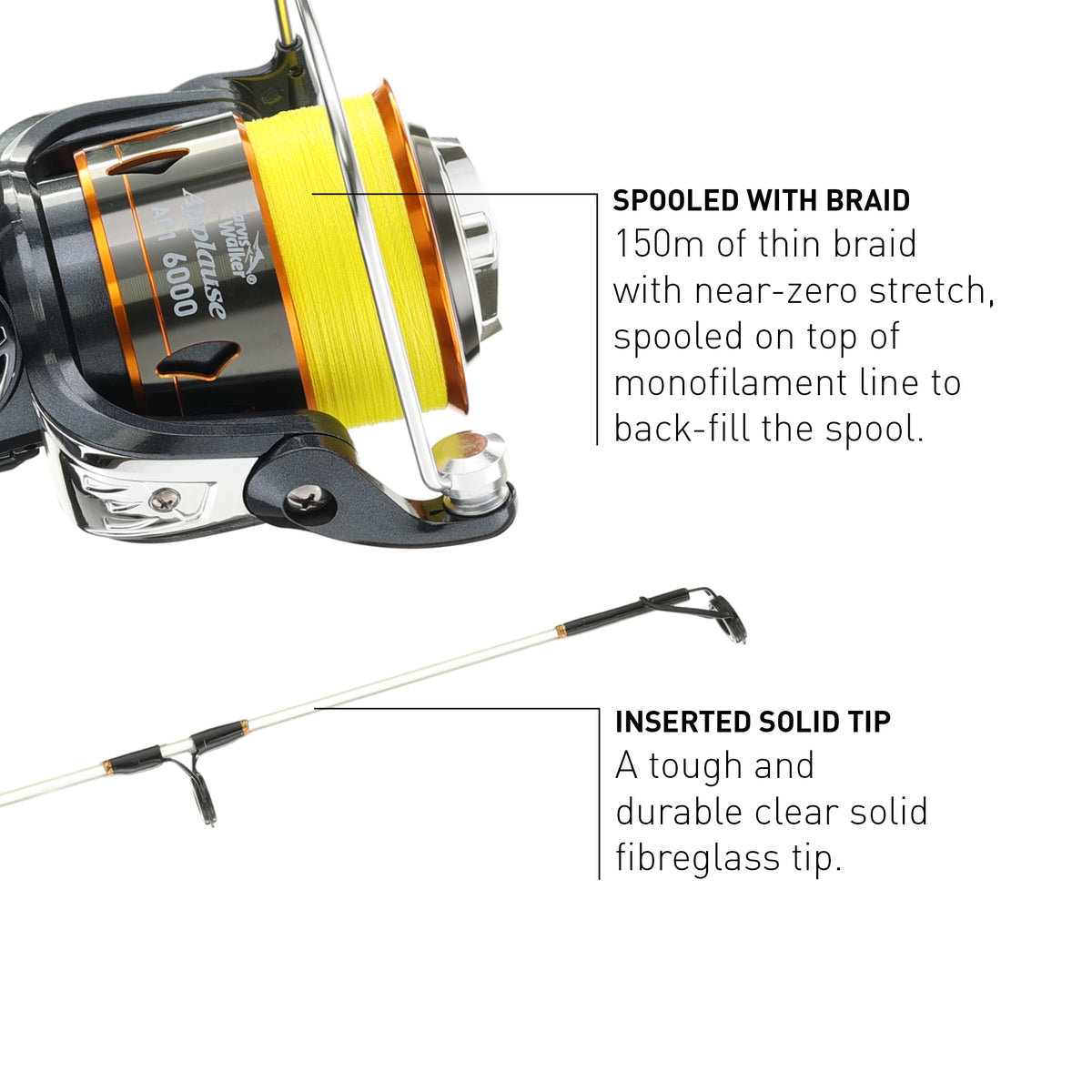 Applause 6'6 Spin / 2000 ( with 150m Braid ) — Spot On Fishing Tackle